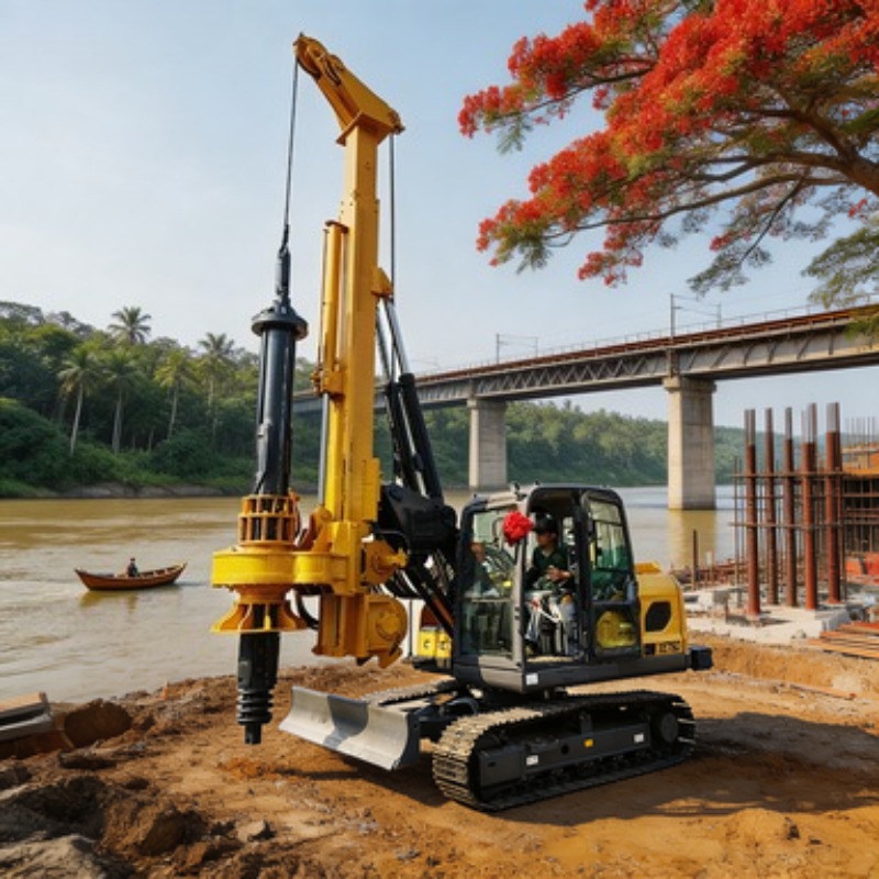 Heavy Equipment Drilling Rig - Sonda Rotativa de Perfuração Pesada sobre